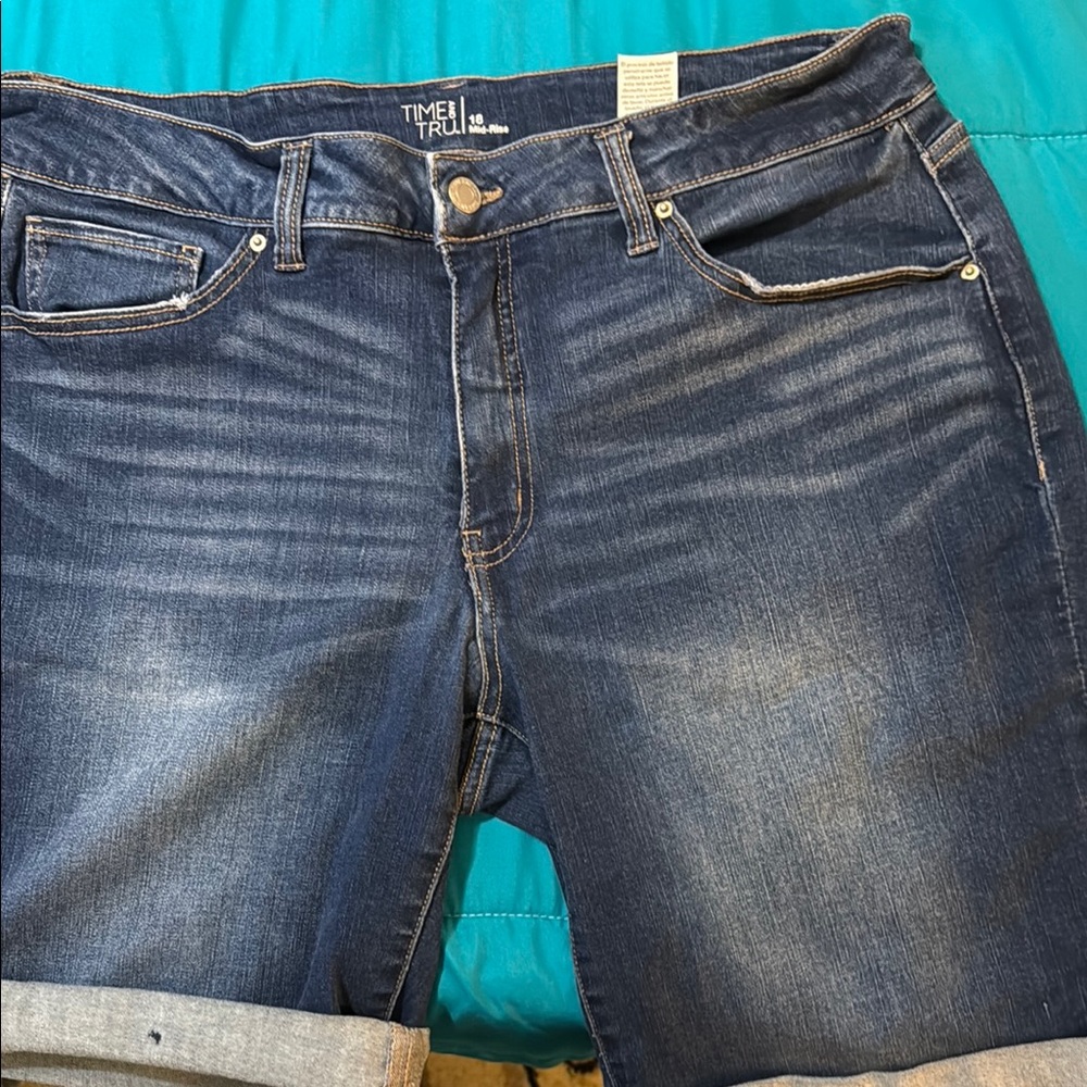 Time and Tru Blue Boyfriend Jeans with Vintage Fade